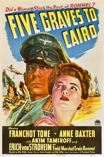 دانلود فیلم Five Graves to Cairo 1943